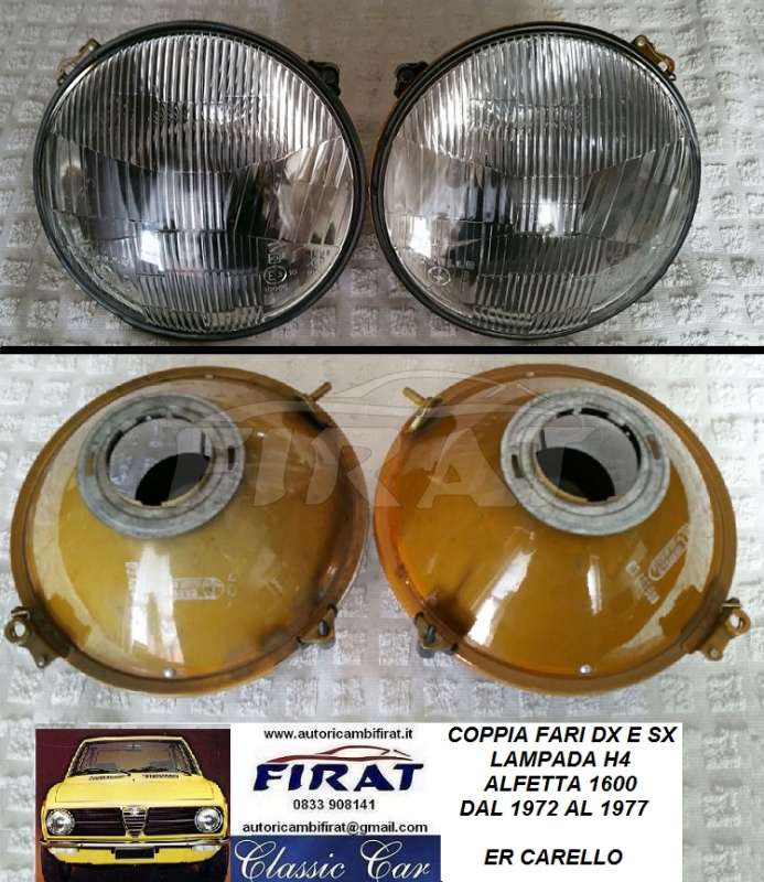 FARO ALFETTA 1600 72 - 77 DX E SX CARELLO